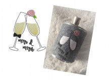 Stickdatei - Hochzeitsgläser Mr. & Mrs.